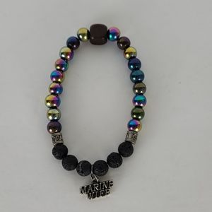 Lava Stone Diffuser Bracelet, Marine Wife